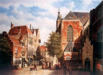 unknow artist European city landscape, street landsacpe, construction, frontstore, building and architecture. 144